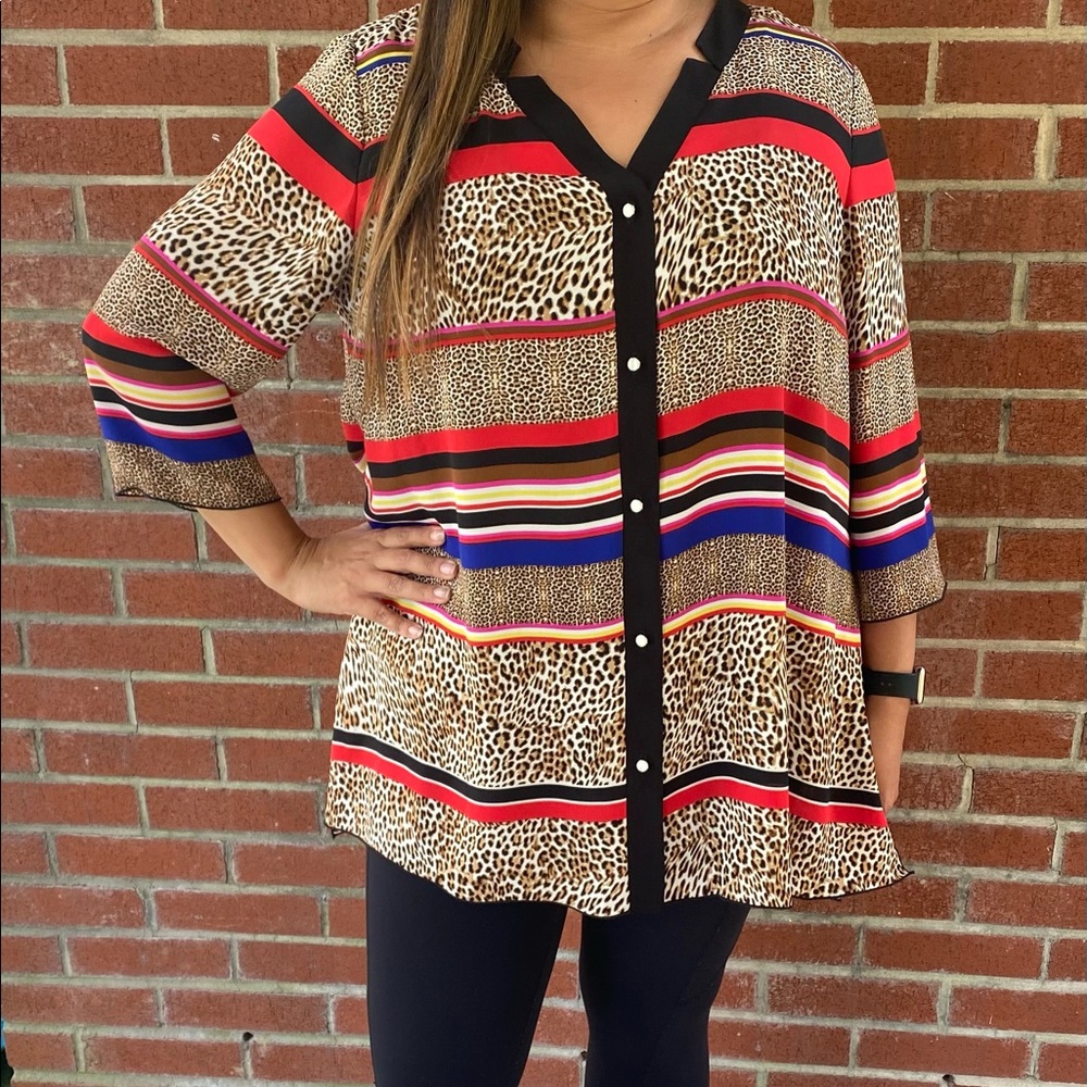 Joseph Ribkoff, vintage blouse, sz 16, vguc